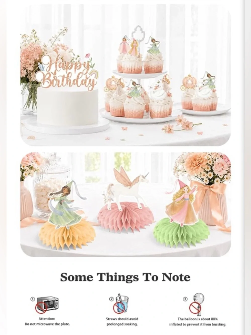 Elegant Pink Peach Princess/Fairy Party Set